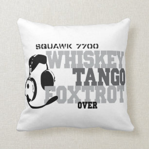 Whiskey Tango Foxtrot - Aviation Humour Cushion
