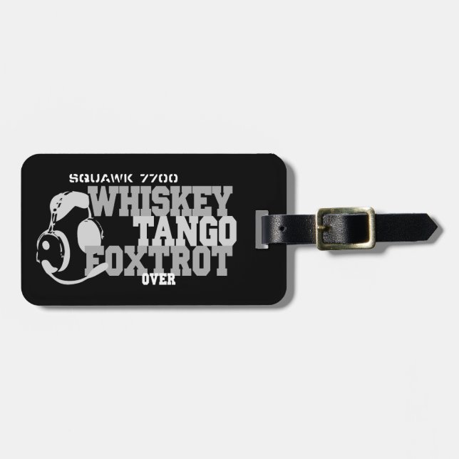 Whiskey Tango Foxtrot - Aviation Humour Luggage Tag (Front Horizontal)