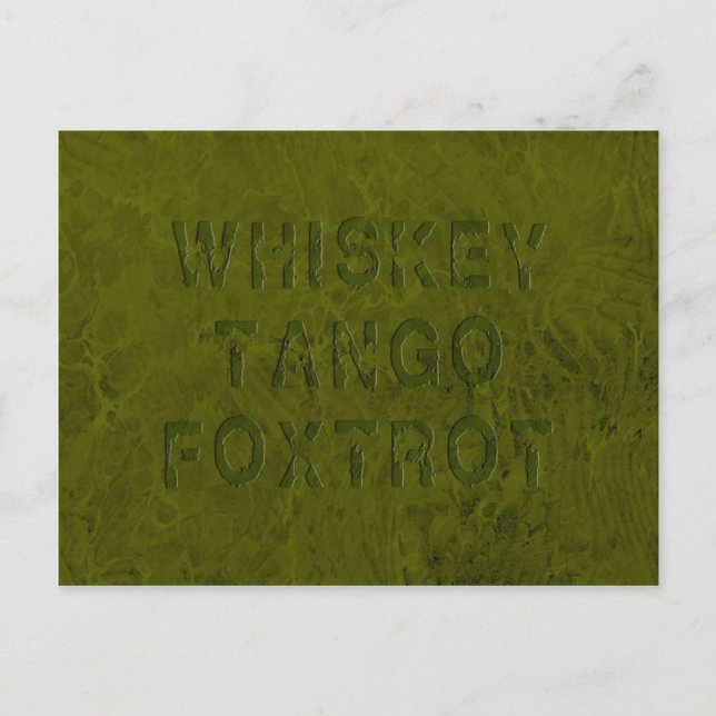 Whiskey Tango Foxtrot Postcard (Front)