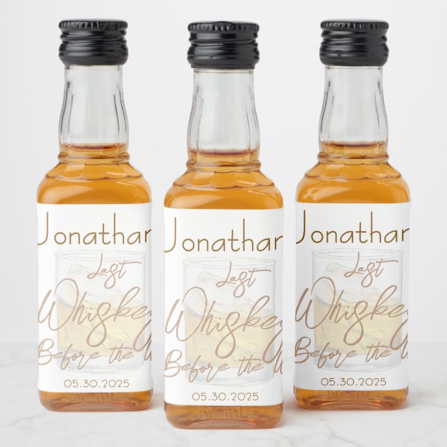 Whiskey Wedding Bachelor Liquor Bottle Label (Bottles)