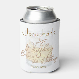 Whiskey Wedding Bachelor Party Can Cooler