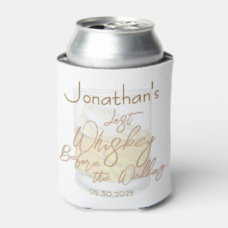 Whiskey Wedding Bachelor Party Can Cooler