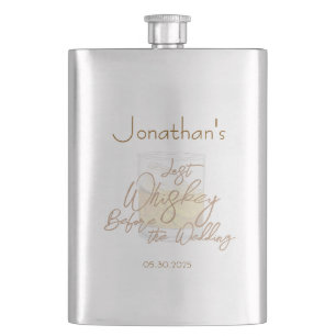 Whiskey Wedding Bachelor Party Hip Flask