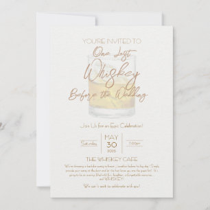Whiskey Wedding Bachelor Party Invite