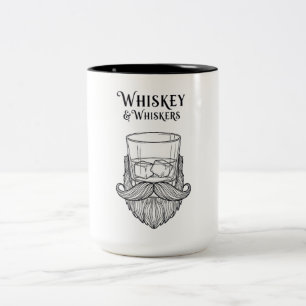 Whiskey & Whiskers Two-Tone Coffee Mug