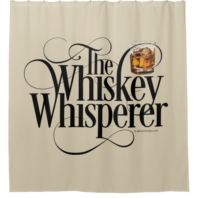 Whiskey Whisperer Shower Curtain (Front)