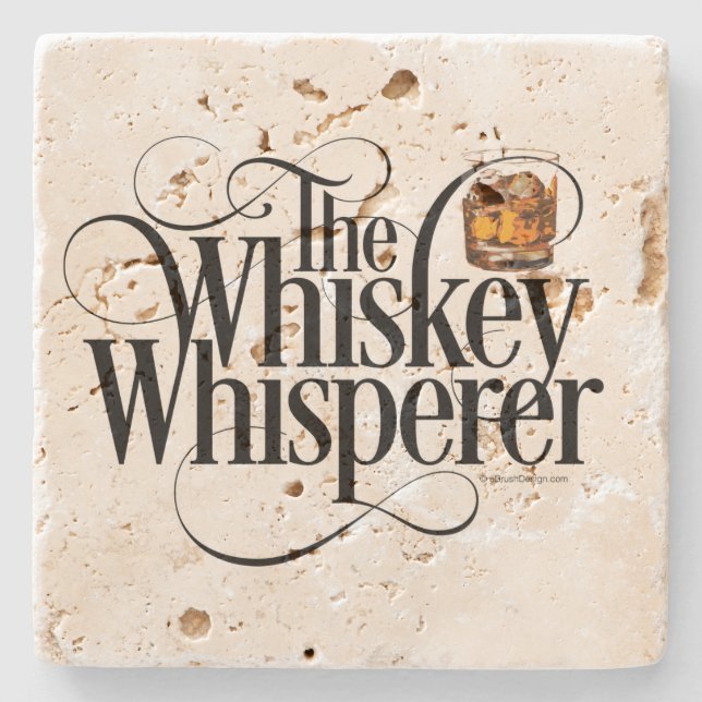 Whiskey Whisperer Stone Coaster (Front)