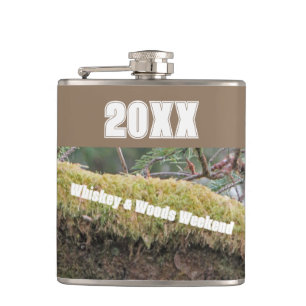Whiskey & Woods Campout Guys Only Weekend Hip Flask