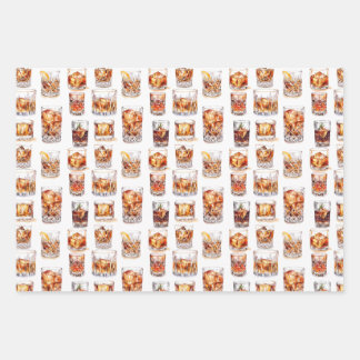 Whiskey Wrapping Paper - Cocktail Gift Wrap