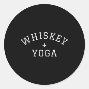 Whiskey + Yoga Classic Round Sticker