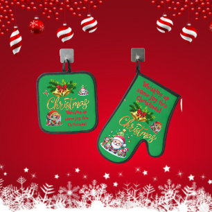 Whisking up some Joy this Christmas Oven Mitt & Pot Holder Set