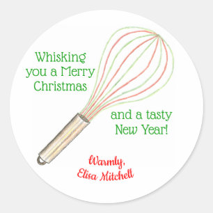"Whisking You a Merry Christmas" treats label