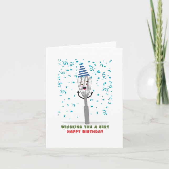 Whisking You Puns Birthday Card (Front)