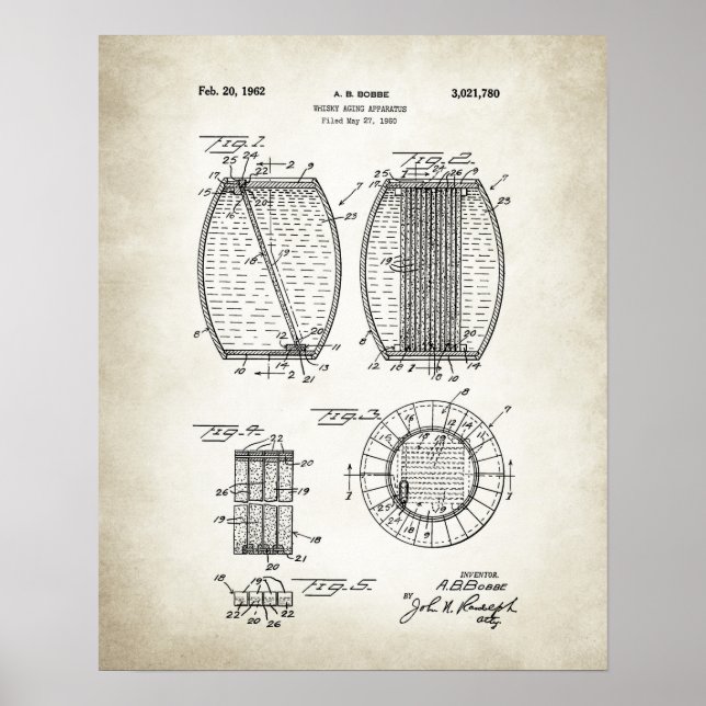 WHISKY AGING APPARATUS PATENT POSTER (Front)