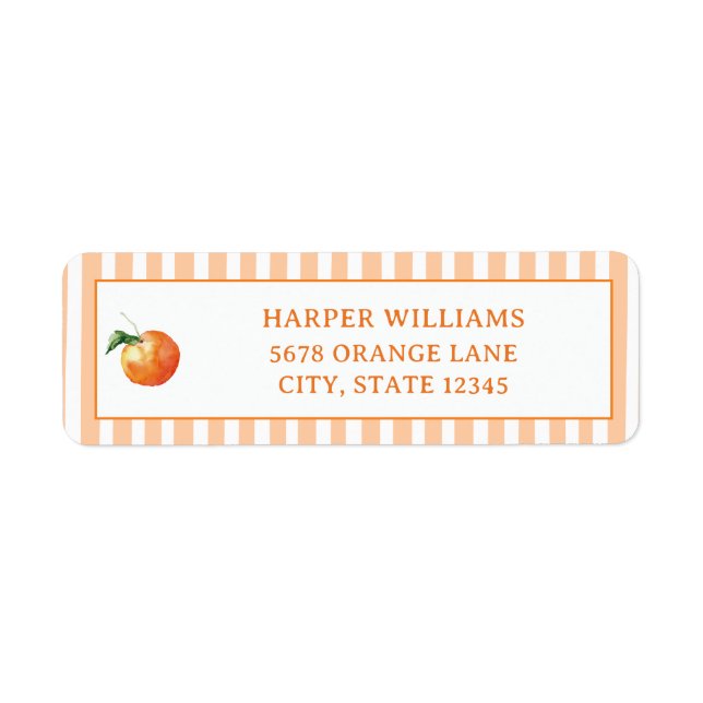 Whismical Little Cutie Orange Return Address (Front)