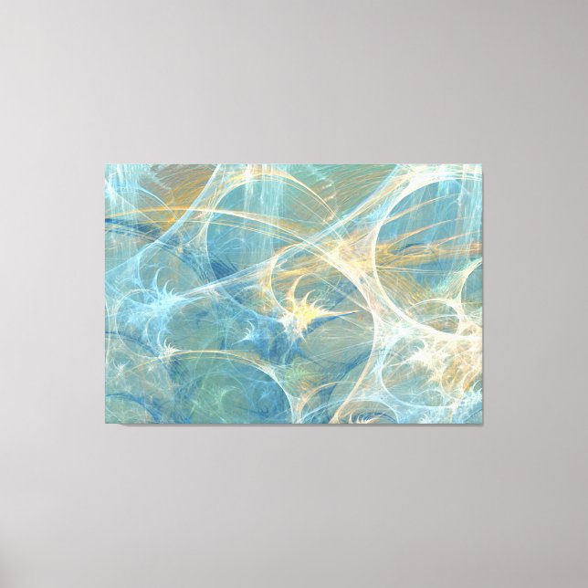 Whisper 3D Abstract Fractal Canvas Print (Front)