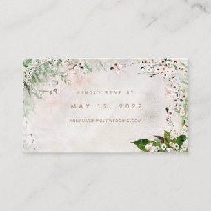 Whisper & Blush Wedding Online RSVP Card