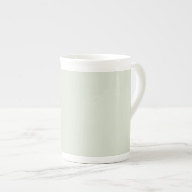 Whisper Green Solid Colour Bone China Mug (Front Right)