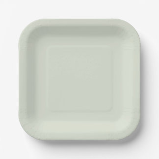 Whisper Green Solid Colour Paper Plate
