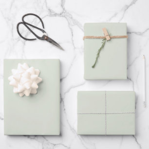 Whisper Green Solid Colour Wrapping Paper Sheet