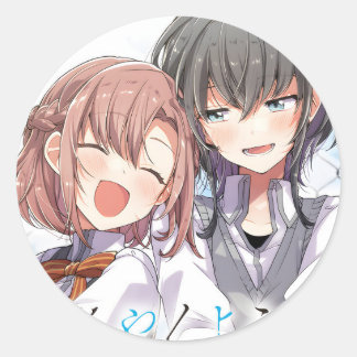 Whisper me a Love Song | Sasakoi | Yuri Manga Classic Round Sticker