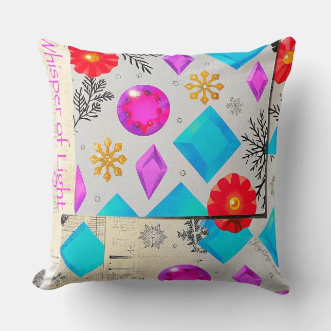 Whisper of Light Gem Pattern Pillow (Front)