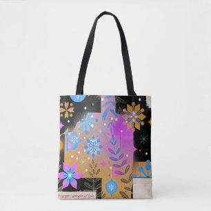 Whisper of Light Pink Blue Gold Art Tote Bag