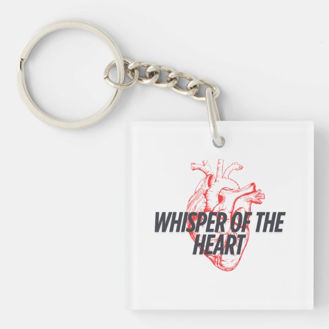 Whisper of the Heart – Elegant Minimalist Key Ring (Front)