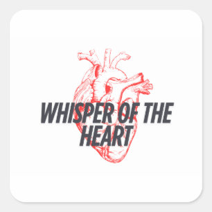 Whisper of the Heart – Elegant Minimalist Square Sticker