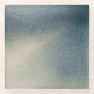Whisper of the Rainlight Pt2 Japandi Blue Glass Coaster