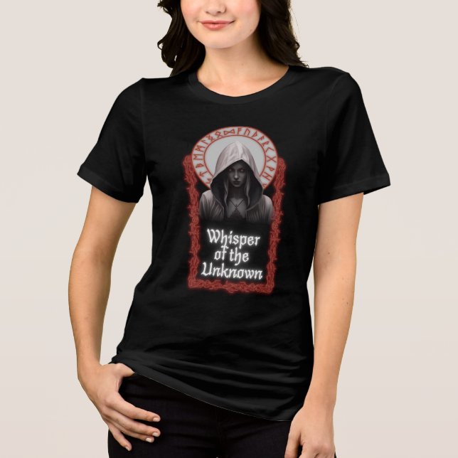 Whisper of the Unknown - Dark Gothic Tri-Blend Shirt (Front)