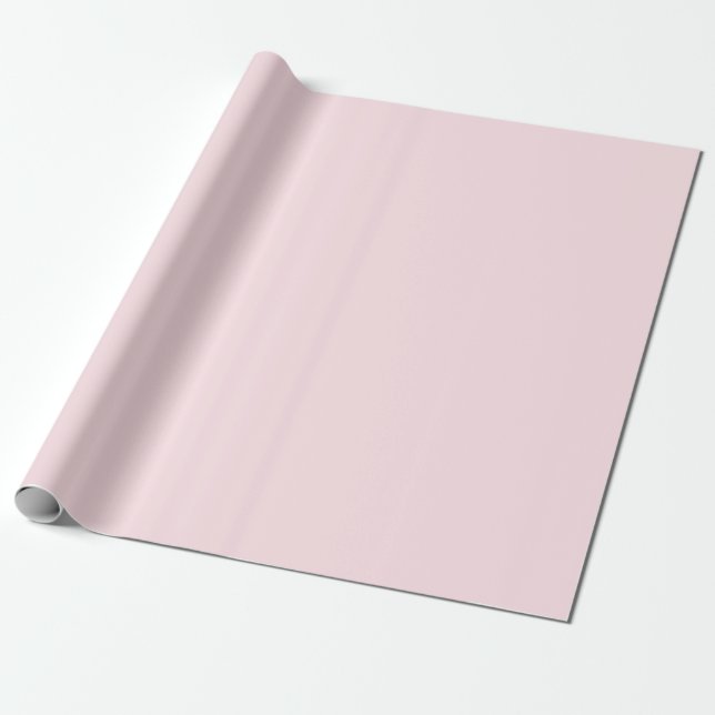 Whisper Pink Solid Colour Wrapping Paper (Unrolled)