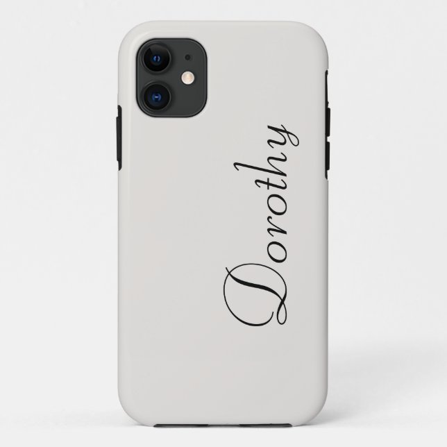 Whisper White Solid Colour | Minimalist Name Case-Mate iPhone Case (Back)