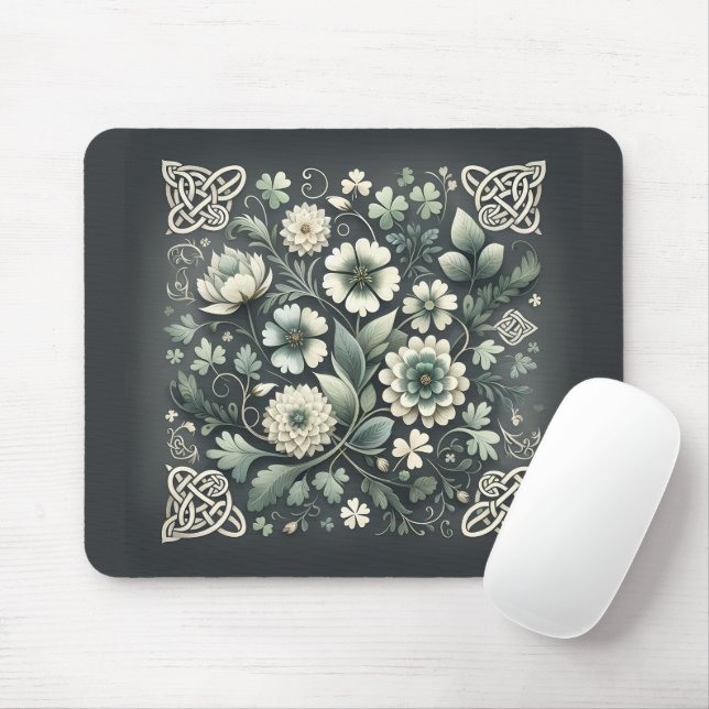 Whispered Clover Knotwork Garden Mouse Mat (With Mouse)