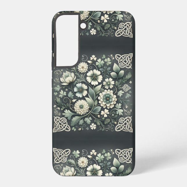 Whispered Clover Knotwork Garden Samsung Galaxy S22+ Case (Back)