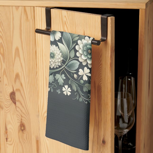 Whispered Clover Knotwork Garden Tea Towel (Thirds Fold)