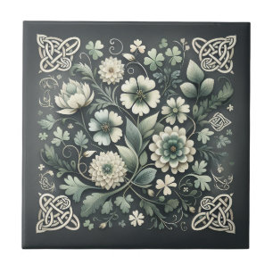 Whispered Clover Knotwork Garden Tile