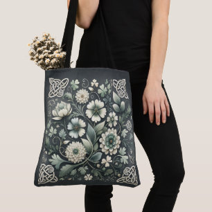 Whispered Clover Knotwork Garden Tote Bag