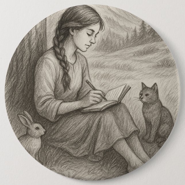 Whispered memories 6 cm round badge (Front)