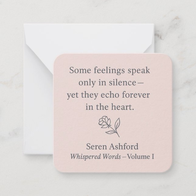 Whispered Words – Volume I .Card# 2 Card (Front)
