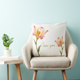 Whispering Affection Lilies Cushion