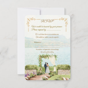 Whispering Botanica Wedding RSVP Card – Watercolor