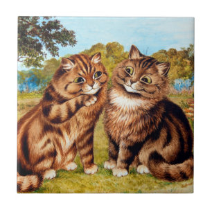 Whispering Cat, Louis Wain Tile