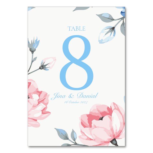 Whispering Garden Table Number (Front)