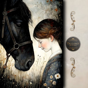 Whispering Horse Soul Decoupage Tissue Paper