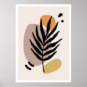 Whispering Leaves 3: Minimalist Boho Botanical Poster