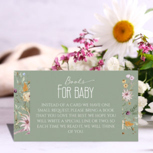 Whispering Leaves Baby Shower Book Card