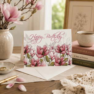 Whispering Magnolia – Botanical Birthday Card