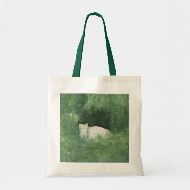 Whispering Meadow Cat Tote Bag (Front)