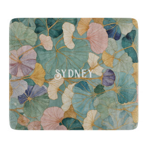 Whispering Pastel Gingko Cutting Board